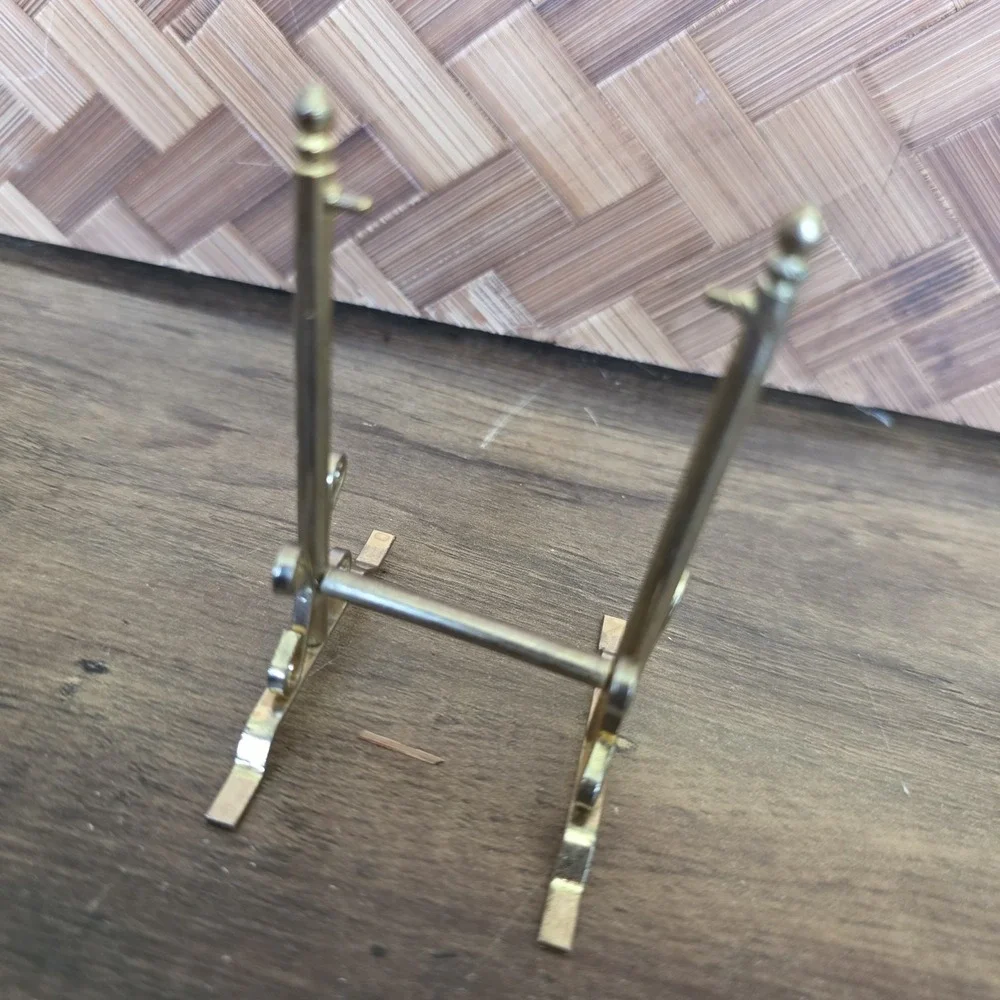 Miniature Dollhouse Full length Mirror Holder Only Metal Vintage Replacement